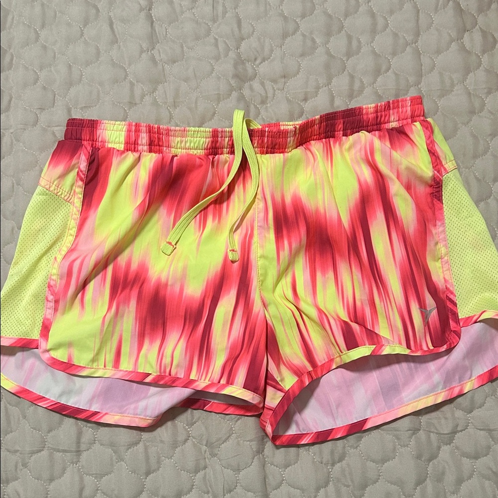 Old Navy Pink and Yellow Athletic Shorts